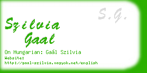 szilvia gaal business card
